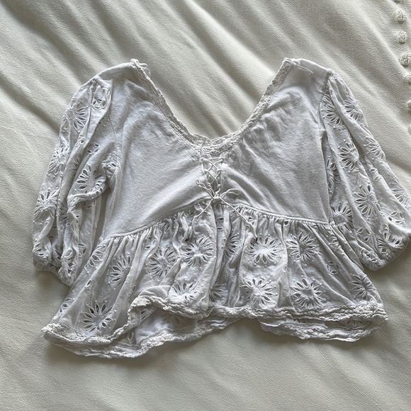 Free People Eyelet & Lace Sweeter Side Top - Picture 9 of 16